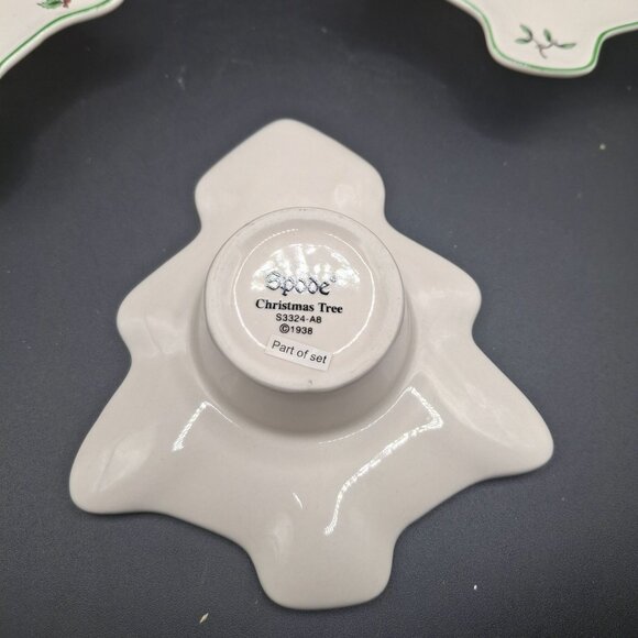 Spode Christmas Tree  Votive Candle Holders Set Of 3 NOS - Picture 3 of 10